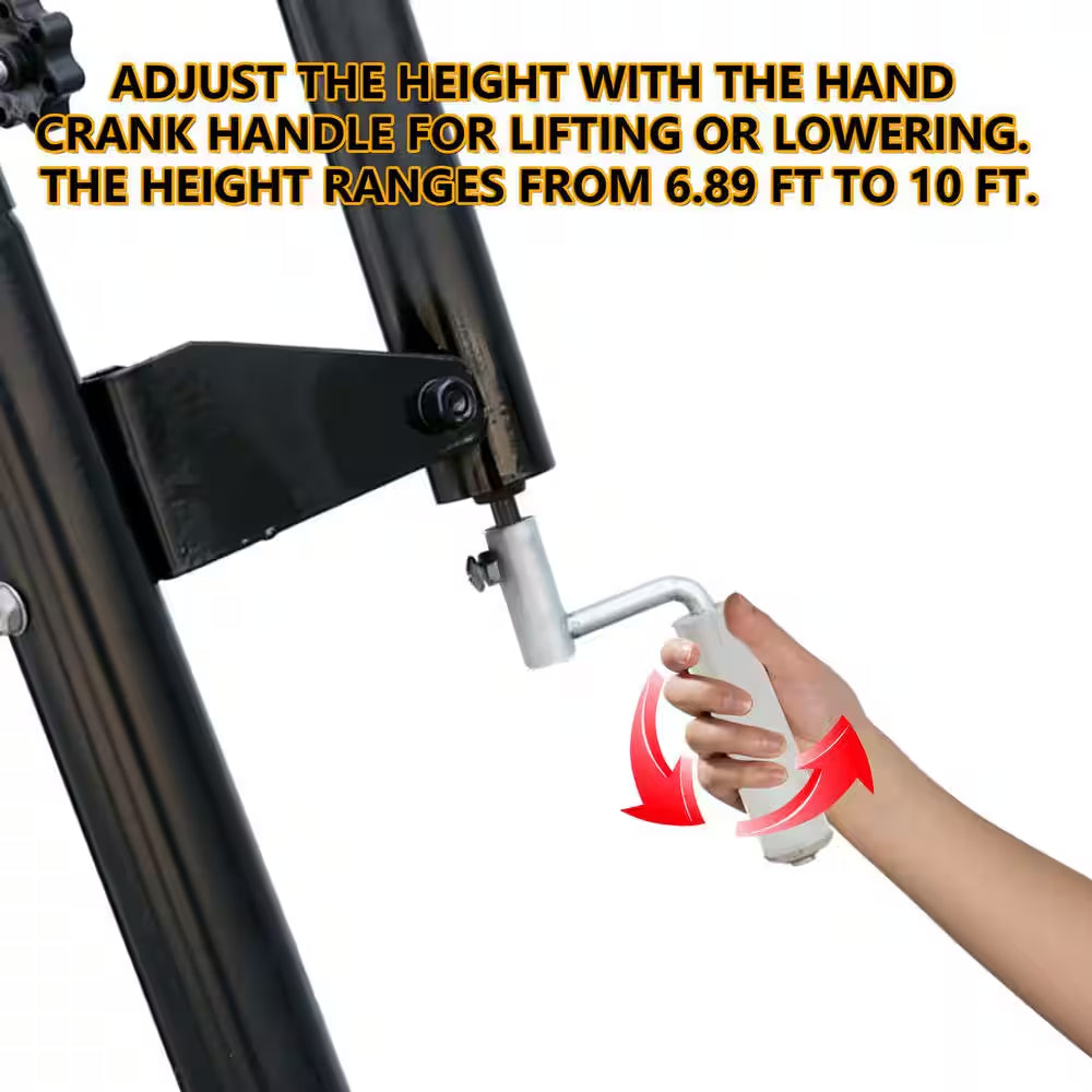 6.9-10 Ft. Adjustable Height Portable Basketball Hoop Basketball System with Water/Sand Base and Wheels