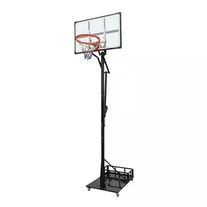 8-10 Ft. Adjustable Height Portable Basketball Hoop Basketball System with Counterweight Bag, Basketball Hoop and Wheels