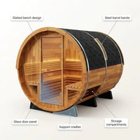 6-Person Patchworkred Cedar Traditional Steam Barrel Sauna — How It Works