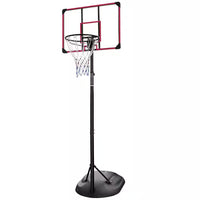 7.5 Ft. to 9.2 Ft. H Youth System Hoop Adjustment Portable Basketball Hoop Basketball System with Wheels